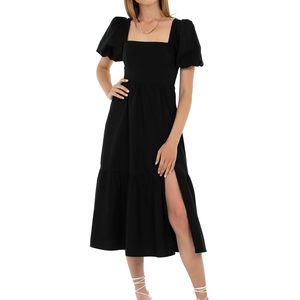 ASTR The Label Tiered Poplin Maxi Dress